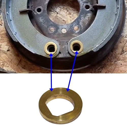 Jeep Willys MB M38 CJ2A CJ3A Ford GPW Exzenterscheibe unten Bremsbacken 9" Bremse 42-53