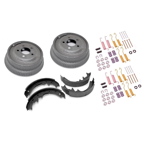 Jeep CJ Set rear Brake Drums with Brake Shoes and Hardware Kit 10" Brakes 78-86