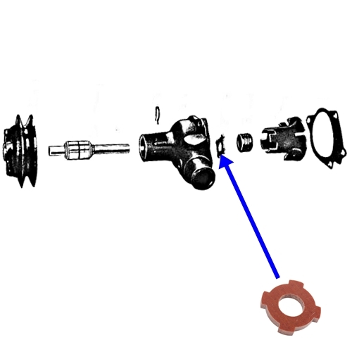 Jeep Willys CJ5 CJ6 4-134 Engine Water Pump Shaft Fiber Washer 55-71