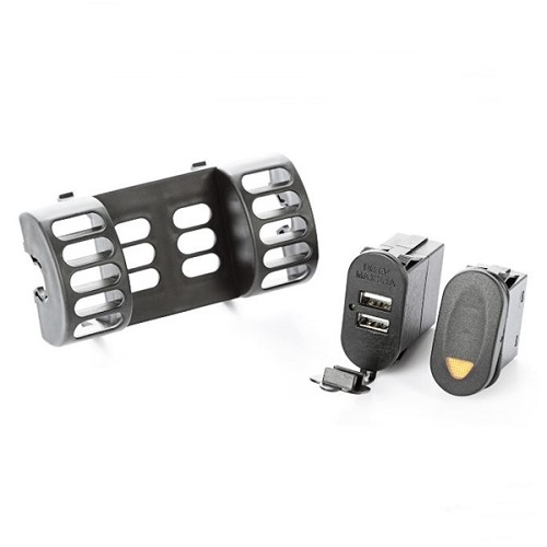 Jeep Wrangler TJ AC Vent Switch Pod with 1 Switch & one Dual USB Connector 96-06