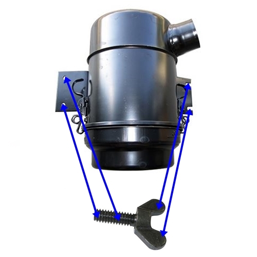 Jeep Willys MB M38 CJ2A CJ3A Ford GPW L-Head eine Flügelschraube Schraube Gehäuse Luftfilter 42-53