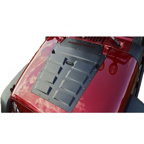Jeep Wrangler JK black steel hood vent insert Rugged Ridge 07-18
