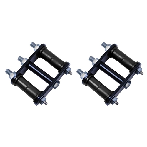 Jeep CJ CJ5 CJ7 CJ8 HD 1" greaseable rear leaf spring shackles with black bushings 76-86