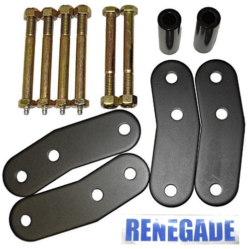 Jeep Wrangler YJ HD 1" greaseable rear leaf spring shackles without bushings 87-95
