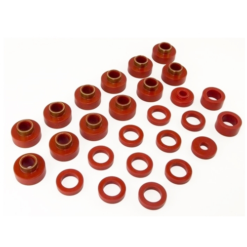 Jeep CJ CJ8 Bodyauflage Karosserieauflage Set Auflage Gummis Karosserie Standard rot Prothane 81-86
