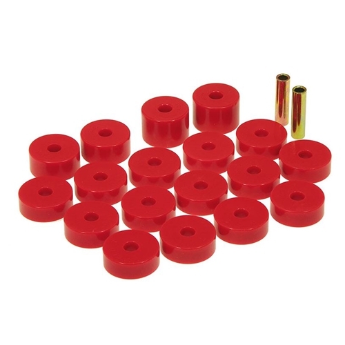 Jeep CJ CJ5 CJ6 18-pieces Set red Standard Body Mount Bushing Prothane 74-75