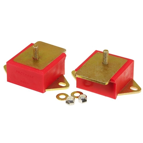 Jeep CJ 4,2 ltr. Polyurethan Motorgummi Motorhalter Set links & rechts rot Prothane 76-86