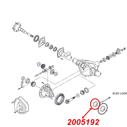 Jeep Wrangler JK Rubicon Thrustwasher for E-Locker Magnet ...