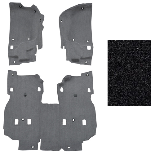 Jeep Wrangler JL 4türer Orginal Style Teppich Komplett Set Fussraum vorne & hinten schwarz 18-
