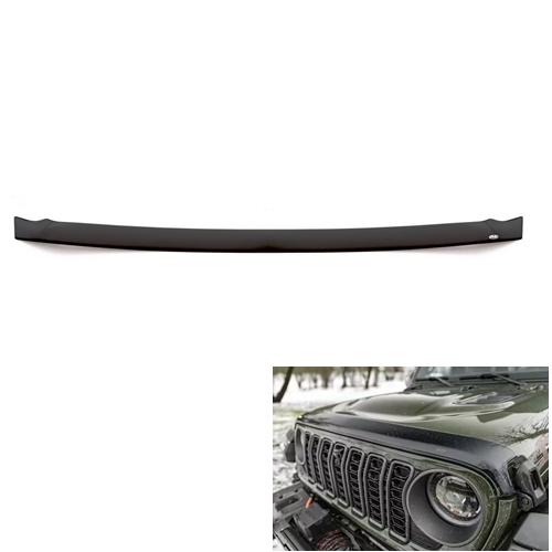 Jeep Wrangler JL Low Profile Hood Shield Deflector Smoke Husky Liners 18-26