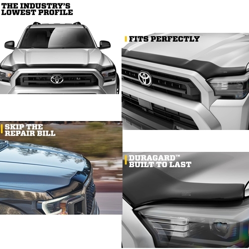 Jeep Wrangler JK Low Profile Hood Shield Deflector Matte Black Husky Liners 07-18