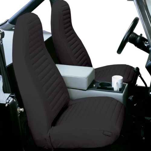 Jeep Wrangler YJ seat covers pair front black denim Bestop 92-95