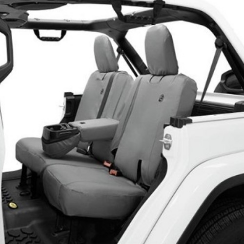Jeep Wrangler JL 4-türer Sitzbezüge Sitzbezug hinten mit Mittelarmlehne Charcoal Grau Bestop 18-