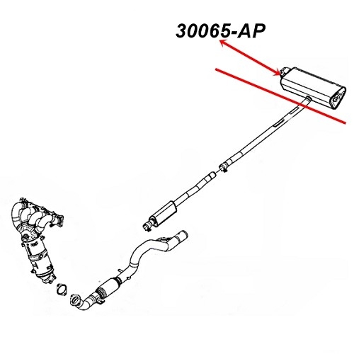 Renegade BU 2,4 ltr. Exhaust Muffler Assembly AP Exhaust 15-18