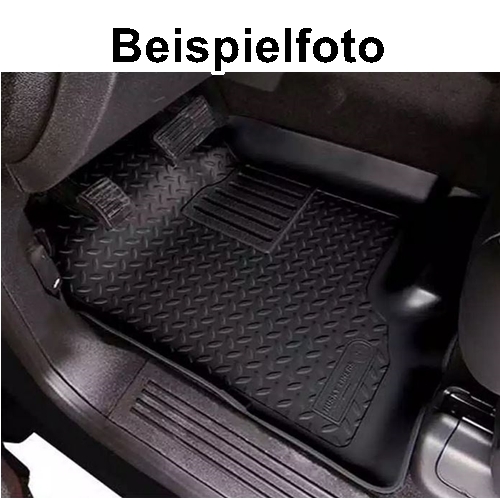 Jeep Grand Cherokee WH WK 2er Set Fussmatten Gummimatten vorne Schwarz Classic Style Husky Liners 05-10