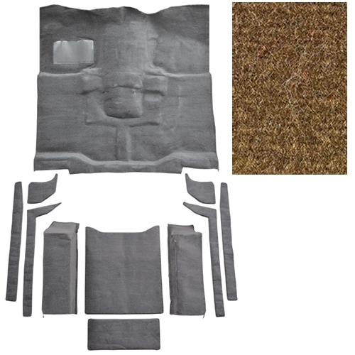 CJ CJ7 Cutpile Carpet Complete Dark Saddle 76-86
