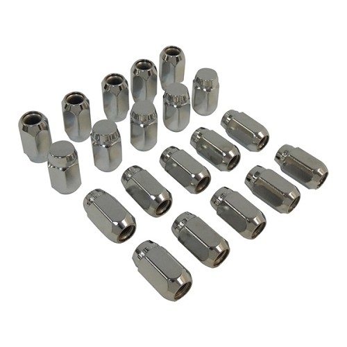 Jeep CJ Set Wheel Lug Nut with Chrome Cup 20pcs. 1/2" -20 76-86