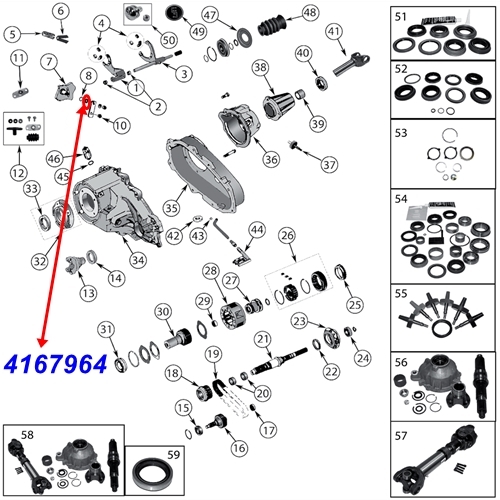Jeep Cherokee XJ retaining ring shift lever NP231 transfer case Mopar 87-01