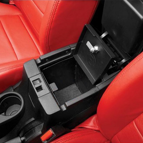 Jeep Wrangler JK steel cassette safe storage box steel center console lockable Bestop 11-
