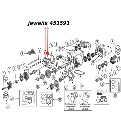 Jeep CJ eine Schaltkugel Kugel Schaltsperre Dana 20 Verteilergetriebe 72-79