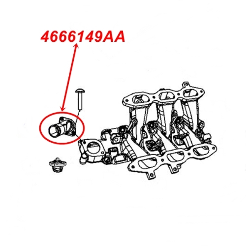 Jeep Wrangler JK 3,8 ltr. Thermostatgehäuse Gehäuse Thermostat oben 07-11