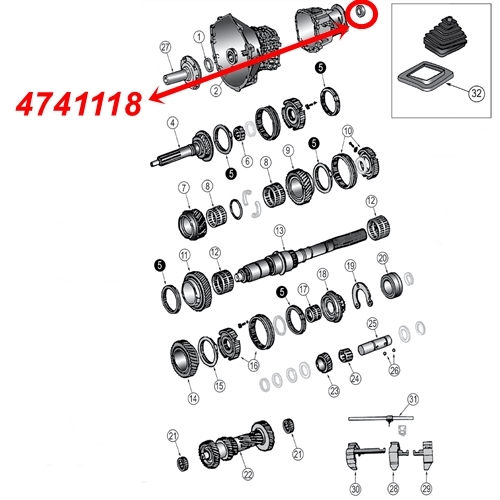 Jeep Cherokee XJ Simmerring Ausgang Ausgangswelle NV3550 Schaltgetriebe 4WD 00-01