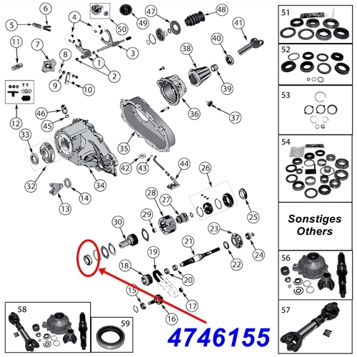Jeep Cherokee Liberty KJ Lager Eingang NP231 Verteilergetriebe 02-07