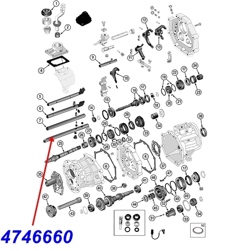 Jeep Wrangler YJ Schaltstange Schaltwelle 5. Gang AX5 Schaltgetriebe 02.04.93-95
