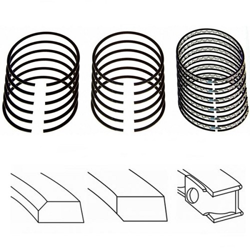 Jeep Wrangler YJ 4.0 ltr. Set of piston rings Piston ring set .030'' oversize Sealed Power 87-95