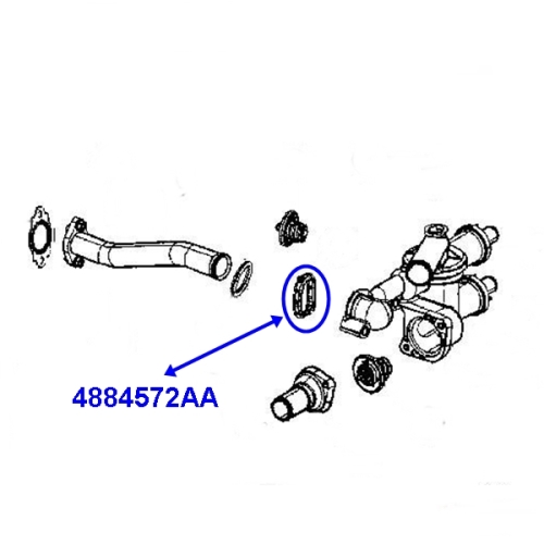 Jeep Patriot Compass MK 2,0 + 2,4 ltr. Thermostat Housing Gasket 07-15