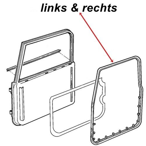 Jeep Wrangler TJ Türdichtung Türgummi Set links & rechts vorne Vollstahltüren 96-06