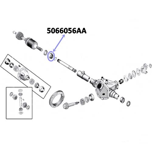 Jeep Cherokee Liberty KJ outer Axle Shaft Bearing Dana 30 front axle Spicer 02-05
