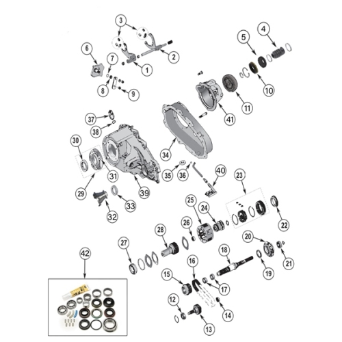 Jeep Cherokee Liberty KJ Simmerring Ausgang Verteilergetriebe NP242 02-07