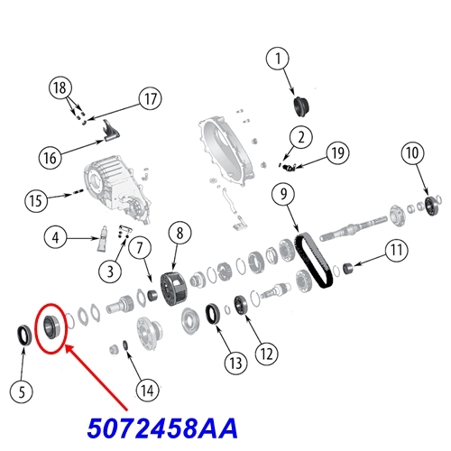Jeep Wrangler JL bearing input front MP1622C transfer case year 18-