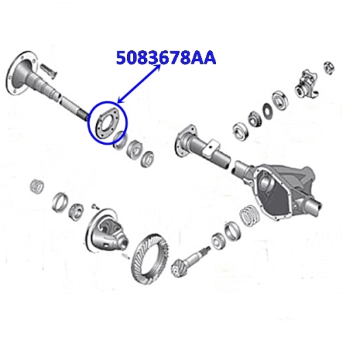 Jeep Wrangler TJ Halter Simmerring Steckachse Dana 44 Hinterachse & Scheibenbremse Spicer 03-06