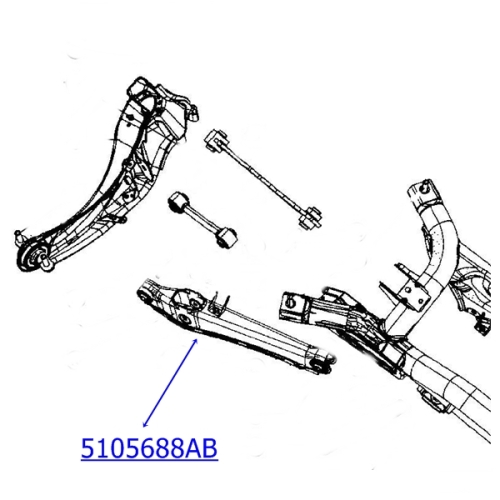 Jeep Patriot Compass MK Längslenker Querlenker hinten unten links oder rechts mit AWL 07-09