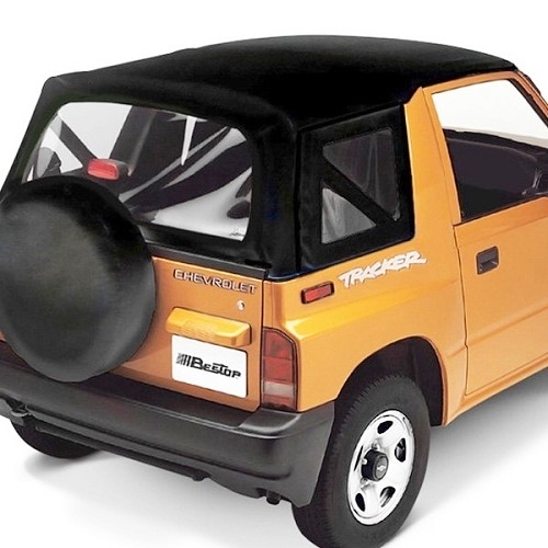 Suzuki Sidekick Chevrolet Geo Tracker Santana Convertible Top Replacement Cover Black Crush Bestop 95-98