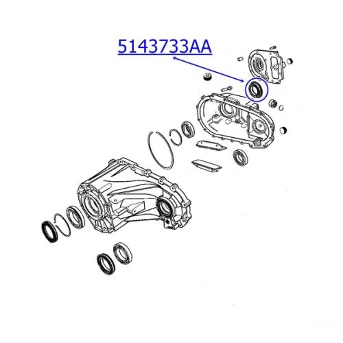 Jeep Grand Cherokee WH WK shaft seal rear cardan transfer case NP147 NP247 year 05-07