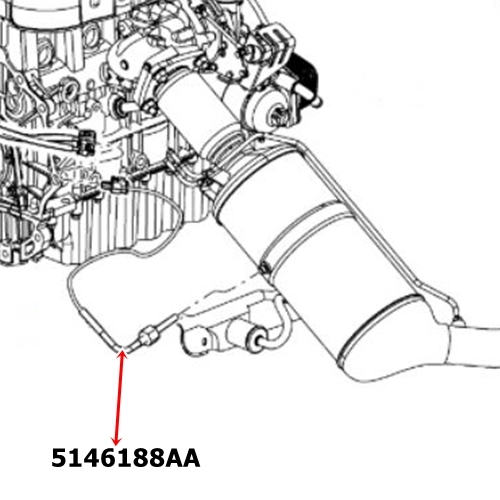 Jeep Wrangler JK 2.8 ltr. CRD Diesel Exhaust Temperature Sensor Automatic 12-18