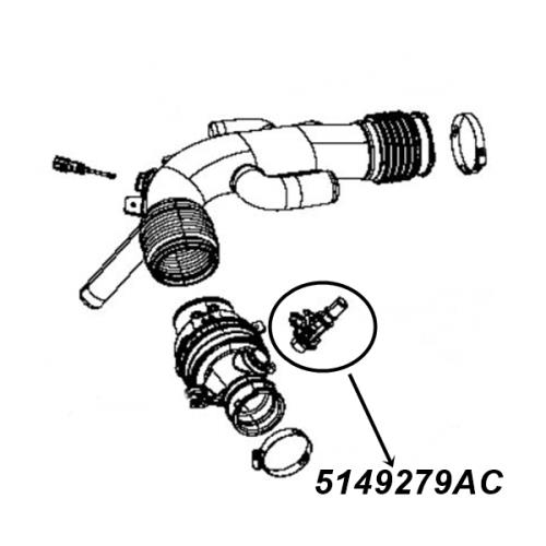 Jeep Wrangler JL 2,0 ltr. Benziner Ladelufttemperatursensor 18-