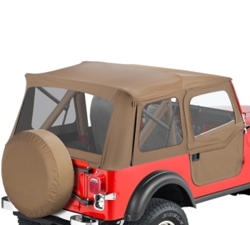 Jeep CJ CJ7 Supertop soft top hood incl. divisible doors Spice Denim Bestop 80-86
