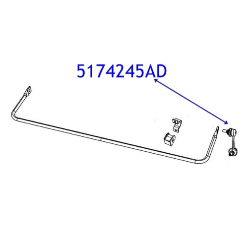 Jeep Compass Patriot MK Stabistange Koppelstange am Stabi hinten 07-09