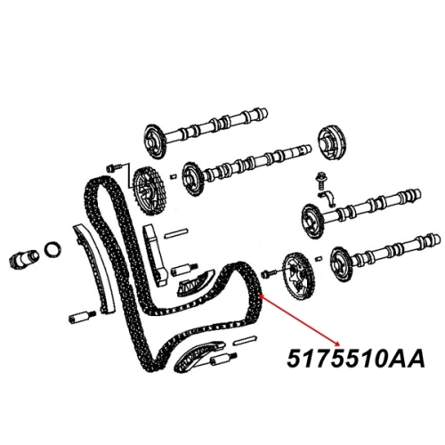 Jeep Grand Cherokee WH WK 3,0 ltr. CRD Diesel Steuerkette 05-10