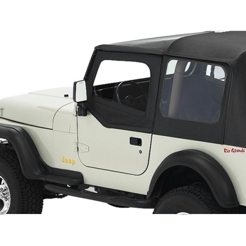 Jeep Wrangler YJ Set Aufsteckfenster spitze Türecken schwarz Bestop 87-95