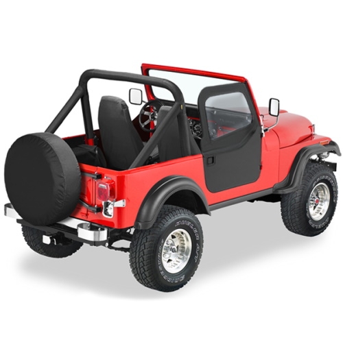 Jeep Wrangler YJ Window Kit for Element High Rock Half Doors Black Denim 87-95
