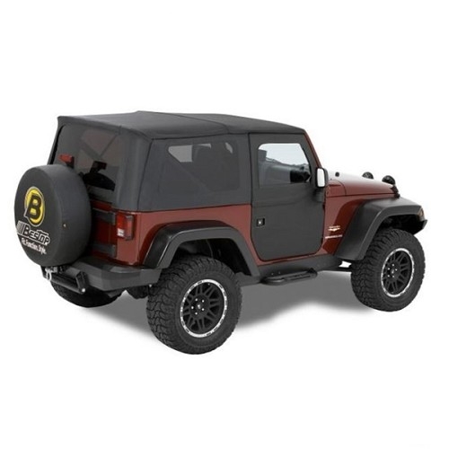 Jeep Wrangler JK Set teilbare Türen vorne Black Twill Textil 3-lagig Bestop 07-18