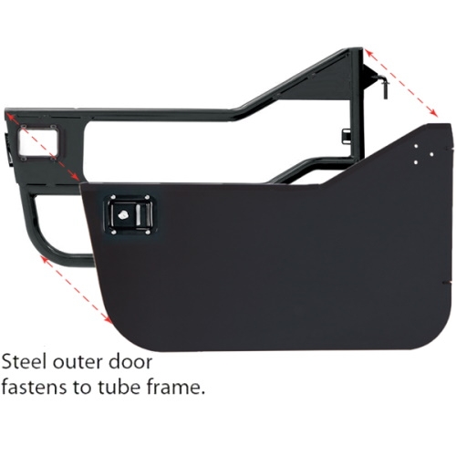 Jeep Wrangler JK Verkleidung Türblatt Set vorne für Element Halbtüren Türrahmen 07-18