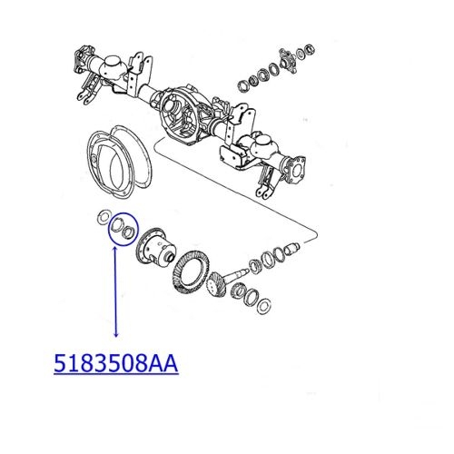 Jeep Grand Cherokee WH WK Differentialkorblager Satz Dana 44 Hinterachse 06-10