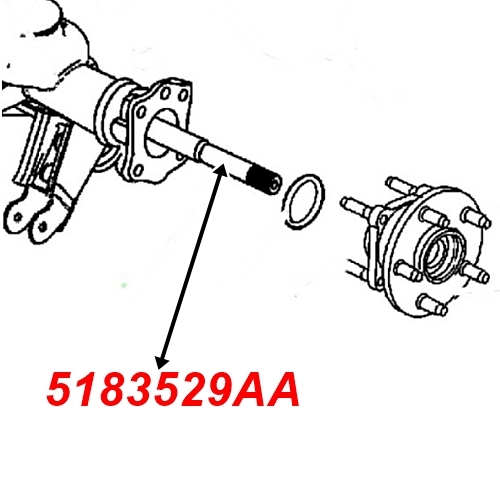 Jeep Grand Cherokee WH WK rear left Axle Shaft Dana 44 rear axle Spicer 06-10