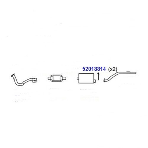 Jeep Wrangler YJ Auspuffgummi Auspuff Gummi Halter Endrohr vorne 87-95